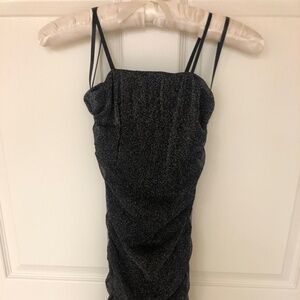 UN DEUX TROIS STRAPPY ROUCHED FITTED DRESS WITH STRAPS GIRLS SIZE 10